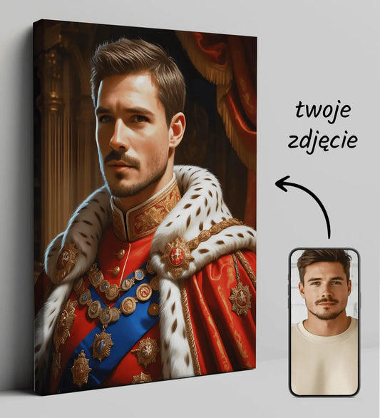 Royalny portret na płótnie w produkcie Królewska Godność
