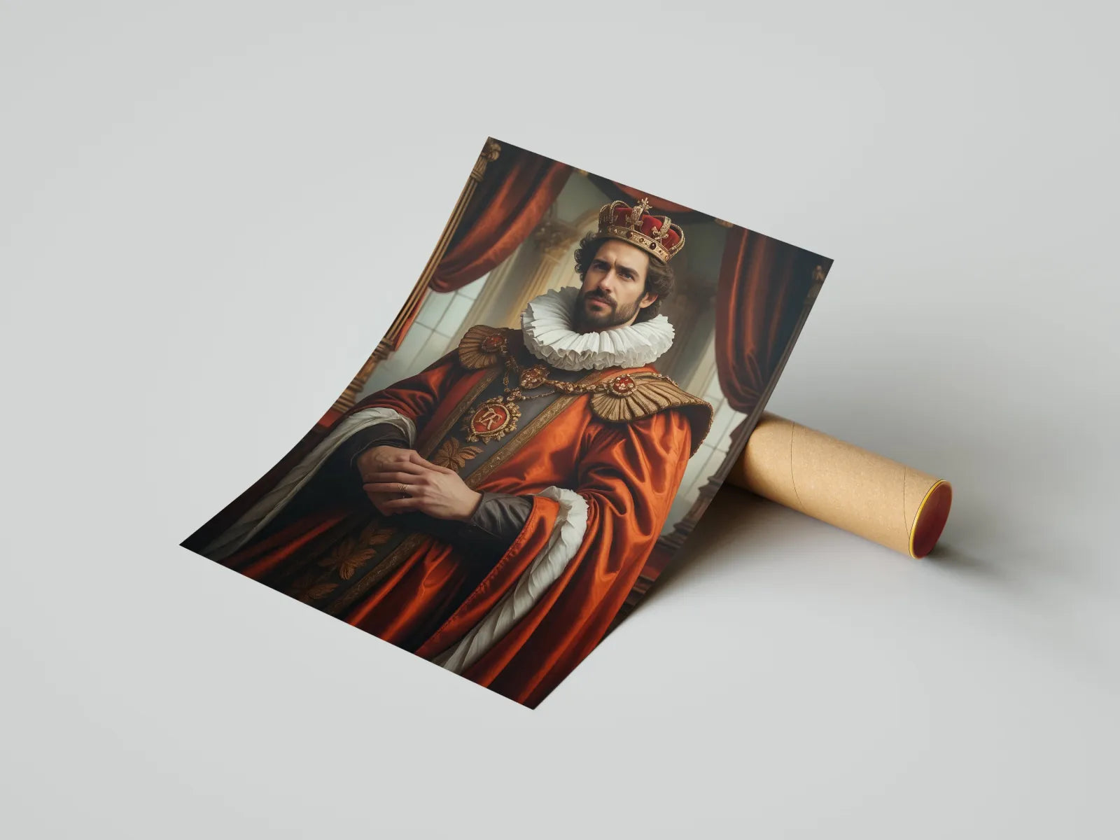 Framed portrait of a king in Królewski portret młodego mężczyzny product