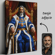 Customizowany portret królewski na płótnie Ludwik XIV Polski