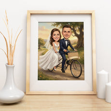 Personalizowana Karykatura Ślubna z Dowolnym Tekstem i Zmianą Wyglądu mockup 3