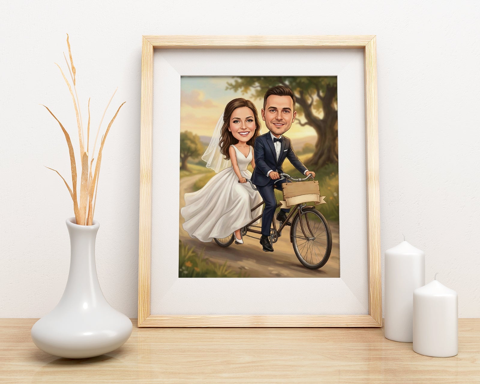 Personalizowana Karykatura Ślubna z Dowolnym Tekstem i Zmianą Wyglądu mockup 3