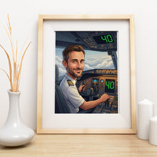 Pomysł na prezent dla pilota - portret