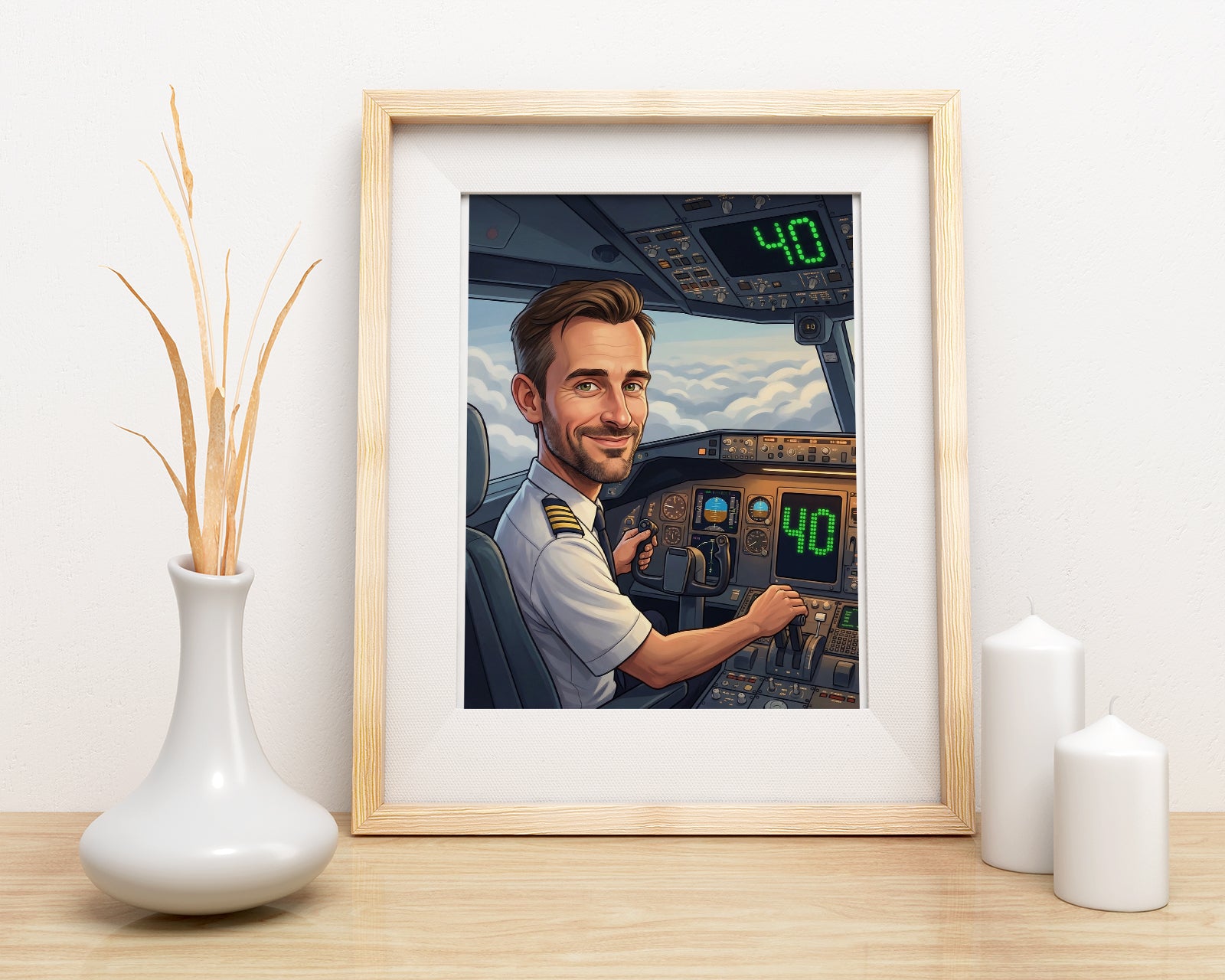 Pomysł na prezent dla pilota - portret