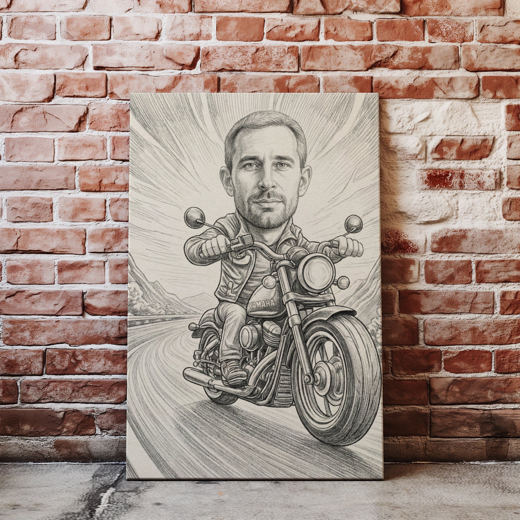 Portret rysunkowy - pomysł na prezent dla Fana motorów