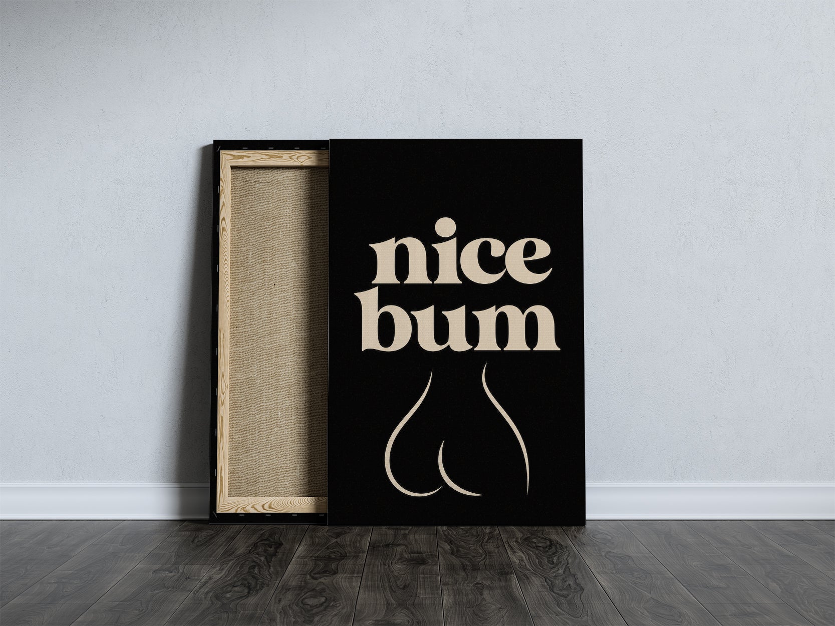Nice Bum – śmieszny plakat do łazienki mockup 6