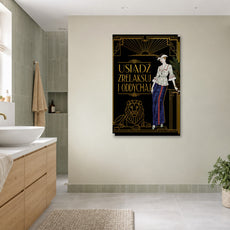 Obraz do łazienki Art Deco – Usiądź i oddychaj mockup 3