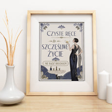 Obraz do łazienki Czyste ręce to szczęśliwe życie mockup 4
