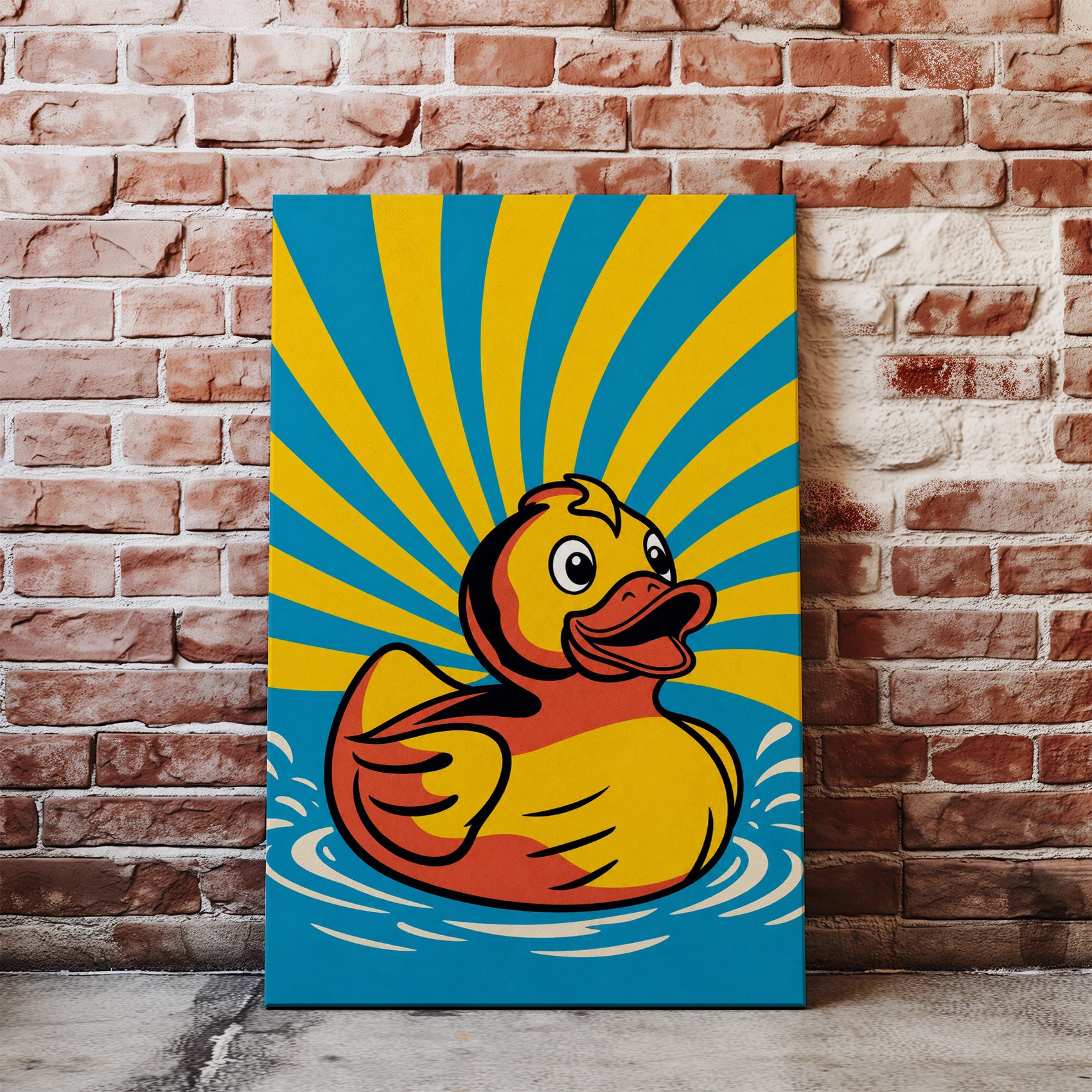 Obraz do łazienki Kaczka Retro – zabawna dekoracja glowne