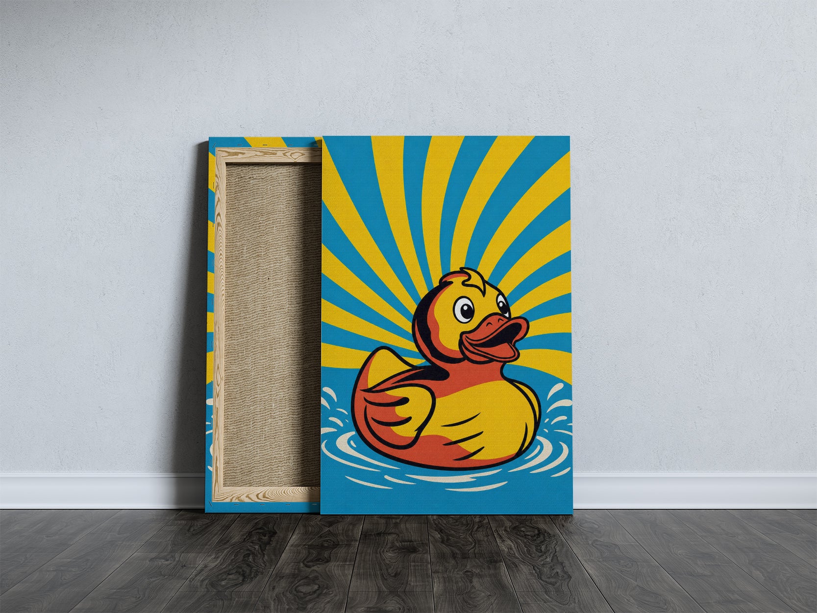 Obraz do łazienki Kaczka Retro – zabawna dekoracja mockup 7