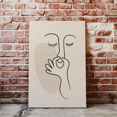 Obraz do łazienki Minimalistyczna Twarz Line Art glowne