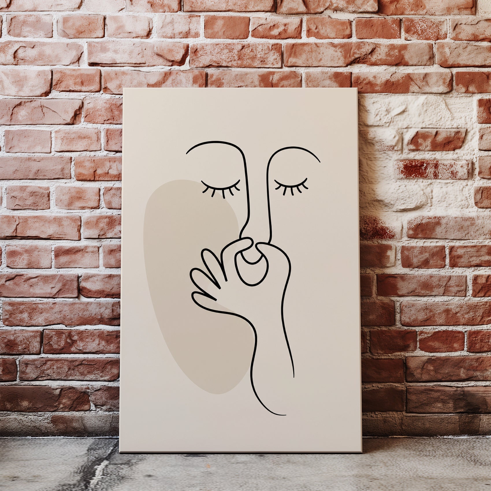 Obraz do łazienki Minimalistyczna Twarz Line Art glowne