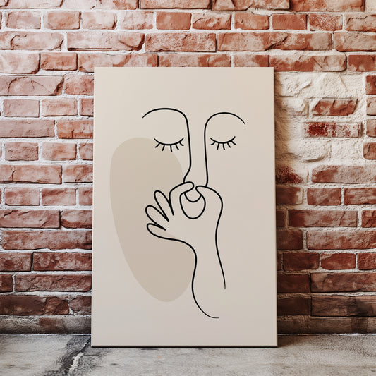 Obraz do łazienki Minimalistyczna Twarz Line Art glowne