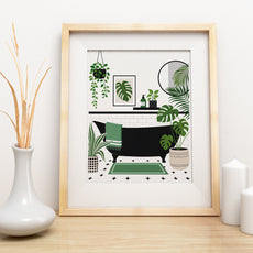 Obraz do łazienki Monstera w nowoczesnej łazience mockup 5