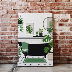 Obraz do łazienki Monstera w nowoczesnej łazience glowne