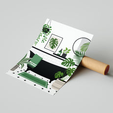 Obraz do łazienki Monstera w nowoczesnej łazience mockup 6