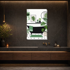Obraz do łazienki Monstera w nowoczesnej łazience mockup 2