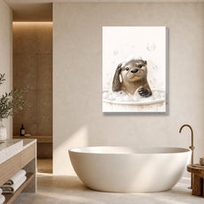 Obraz do łazienki Wydra w pianie mockup 1