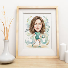 Pomysł na prezent dla siatkarki – personalizowana karykatura ze mockup 3