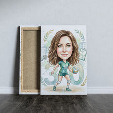 Pomysł na prezent dla siatkarki – personalizowana karykatura ze mockup 5