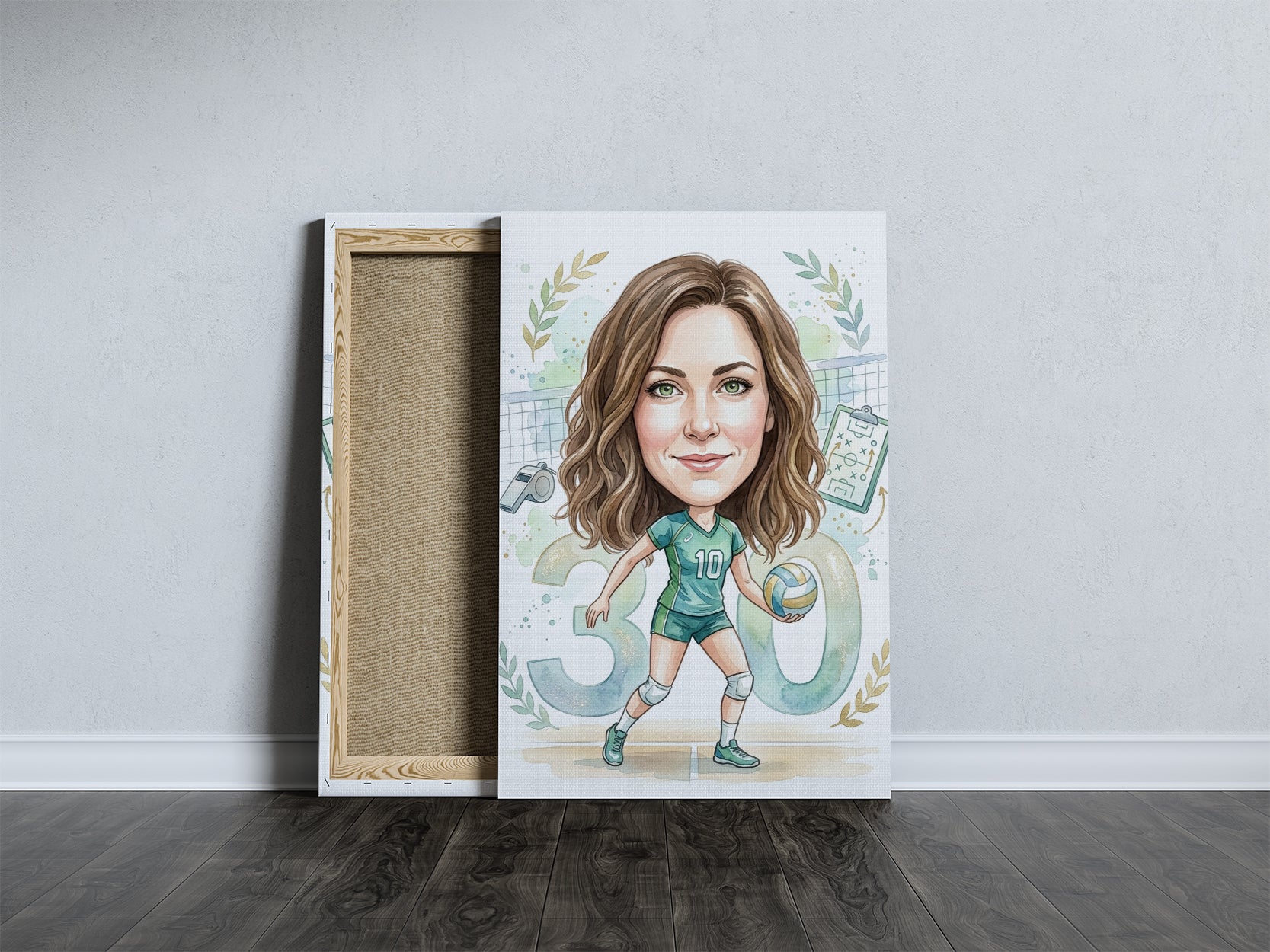 Pomysł na prezent dla siatkarki – personalizowana karykatura ze mockup 5