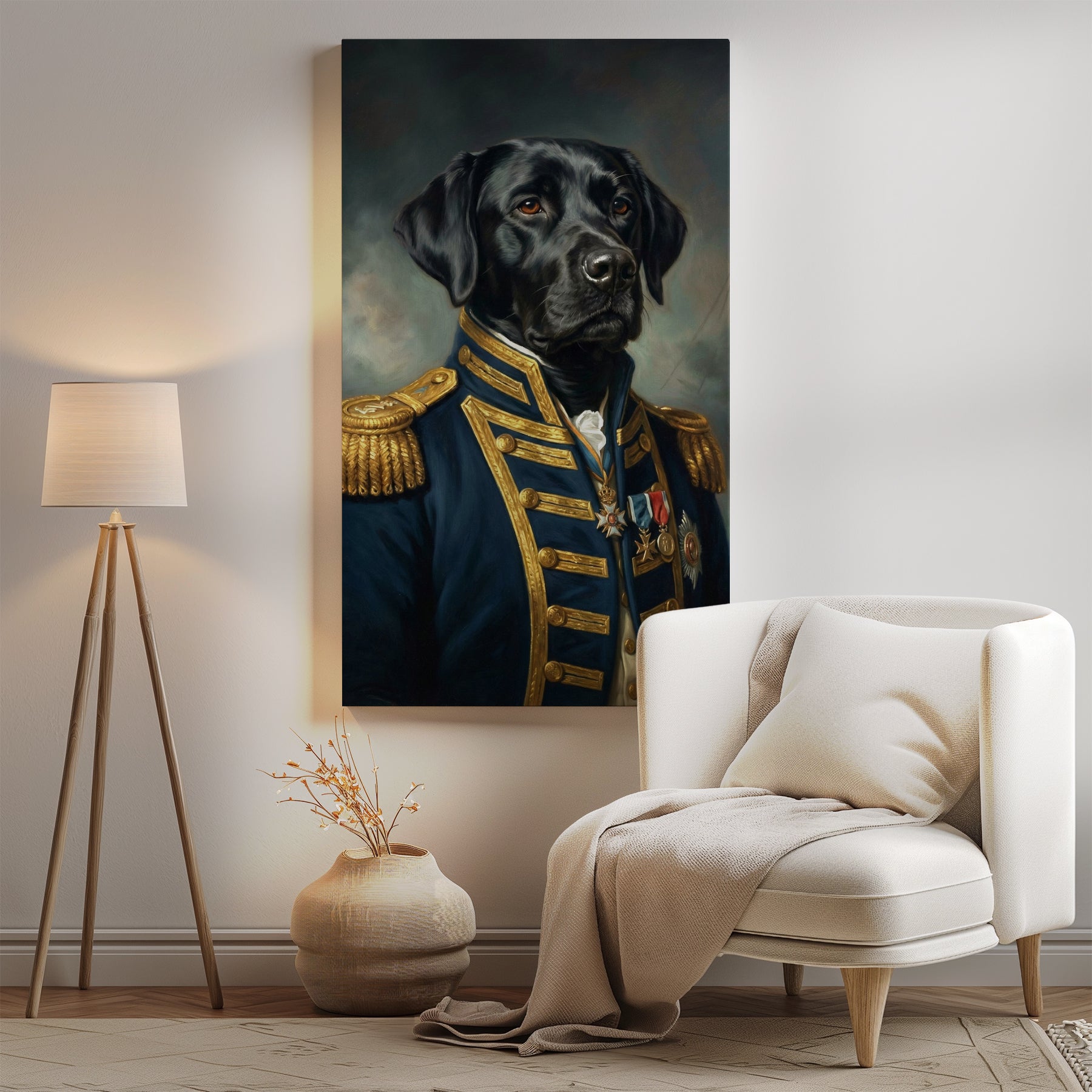 Portret psa admirała w historycznym mundurze mockup 0