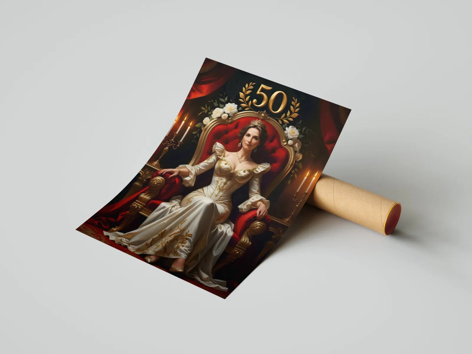Portret królewski na 50 urodziny Królowej w personalizowanym stylu