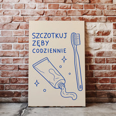 Plakat do łazienki Szczotkuj zęby codziennie glowne