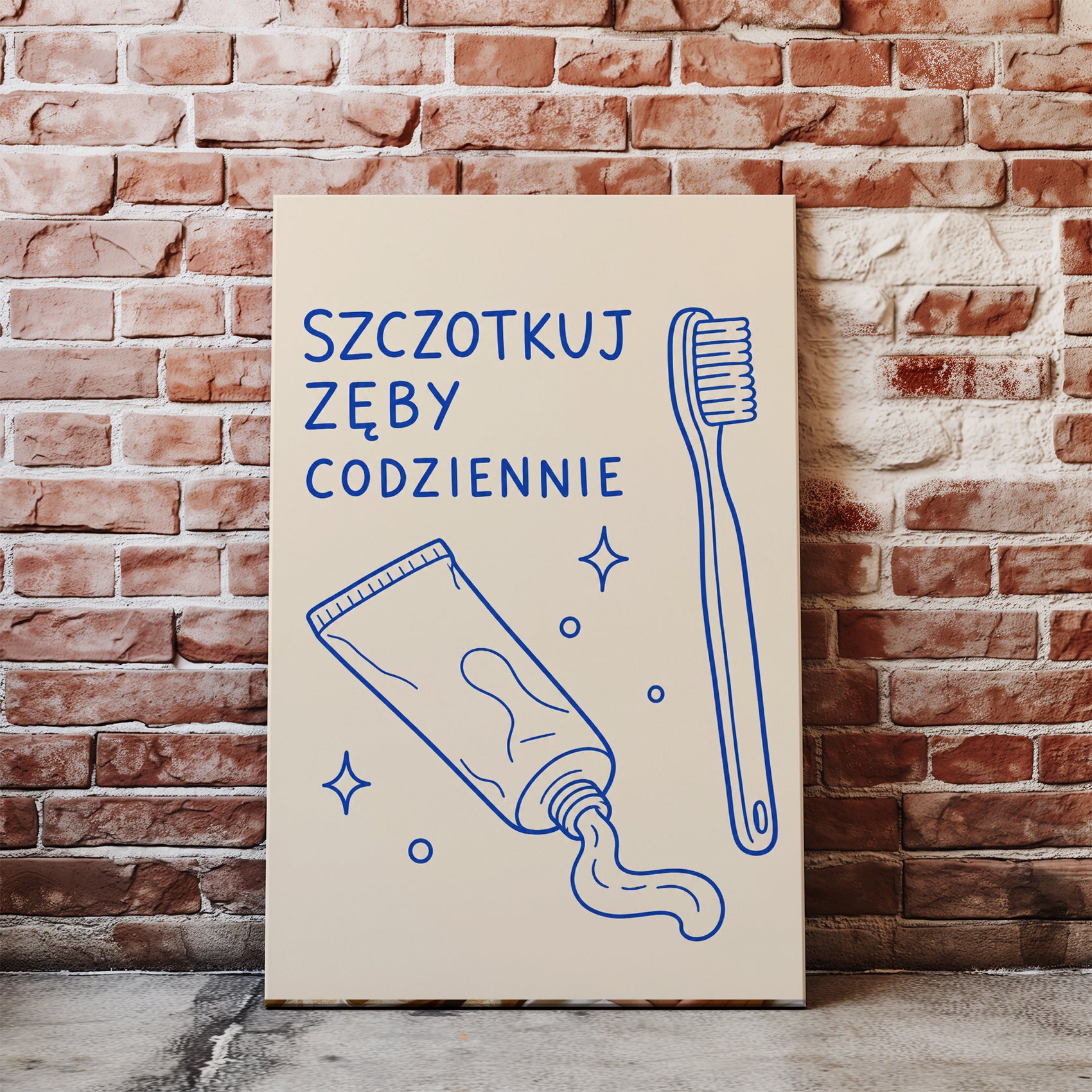 Plakat do łazienki Szczotkuj zęby codziennie glowne