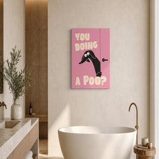 Plakat do łazienki You Doing a Poo? z jamnikiem glowne