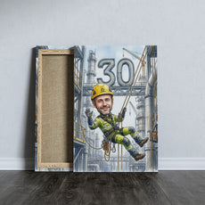 Pomysł na prezent dla alpinisty przemysłowego - karykatura ze zdjęcia mockup 5