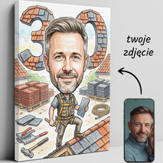 Pomysł na prezent dla dekarza - karykatura ze zdjęcia glowne