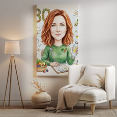 Pomysł na prezent dla dietetyczki - personalizowana karykatura ze mockup 2