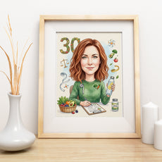 Pomysł na prezent dla dietetyczki - personalizowana karykatura ze mockup 3
