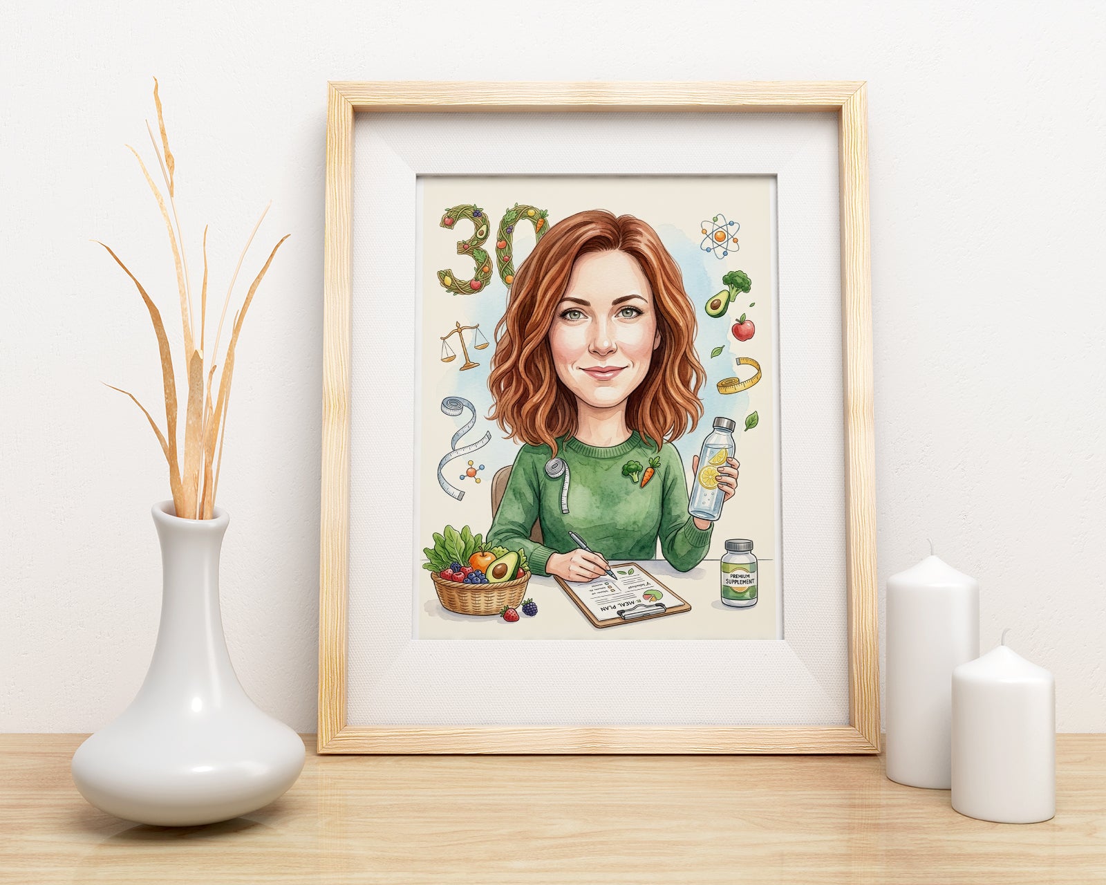 Pomysł na prezent dla dietetyczki - personalizowana karykatura ze mockup 3
