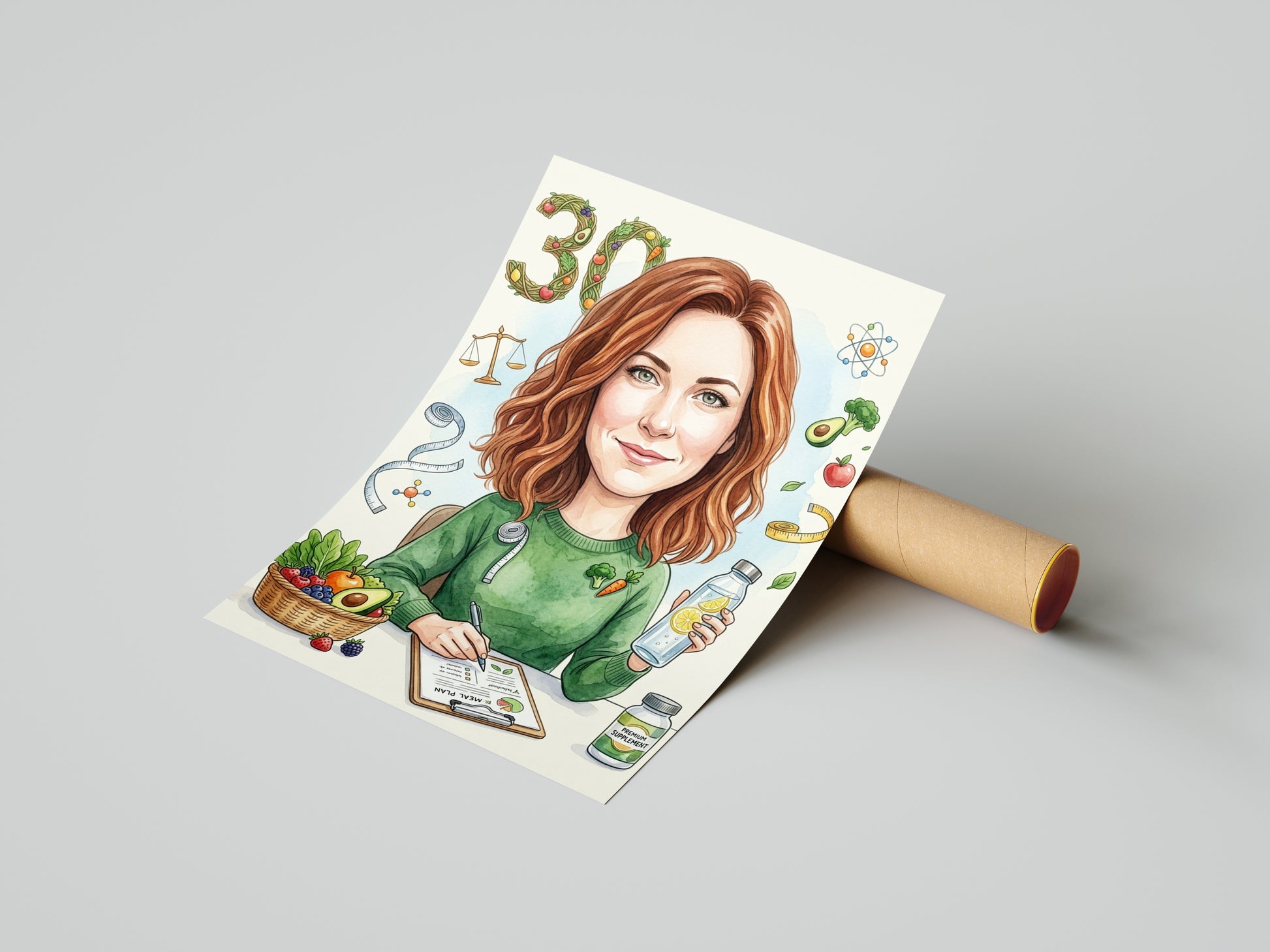 Pomysł na prezent dla dietetyczki - personalizowana karykatura ze mockup 4