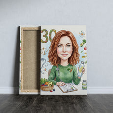 Pomysł na prezent dla dietetyczki - personalizowana karykatura ze mockup 5