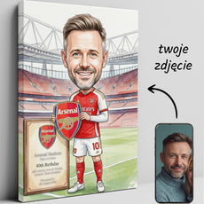Karykatura Arsenal na 40 Urodziny - Personalizowany Prezent glowne