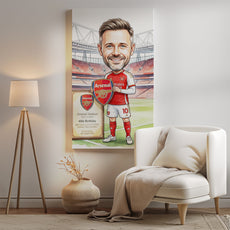 Karykatura Arsenal na 40 Urodziny - Personalizowany Prezent mockup 2