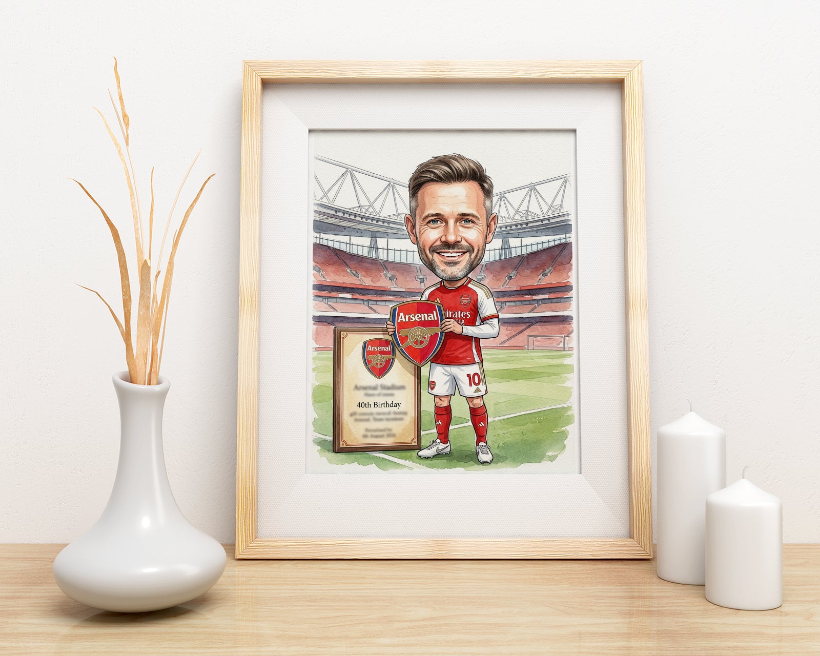 Karykatura Arsenal na 40 Urodziny - Personalizowany Prezent mockup 3