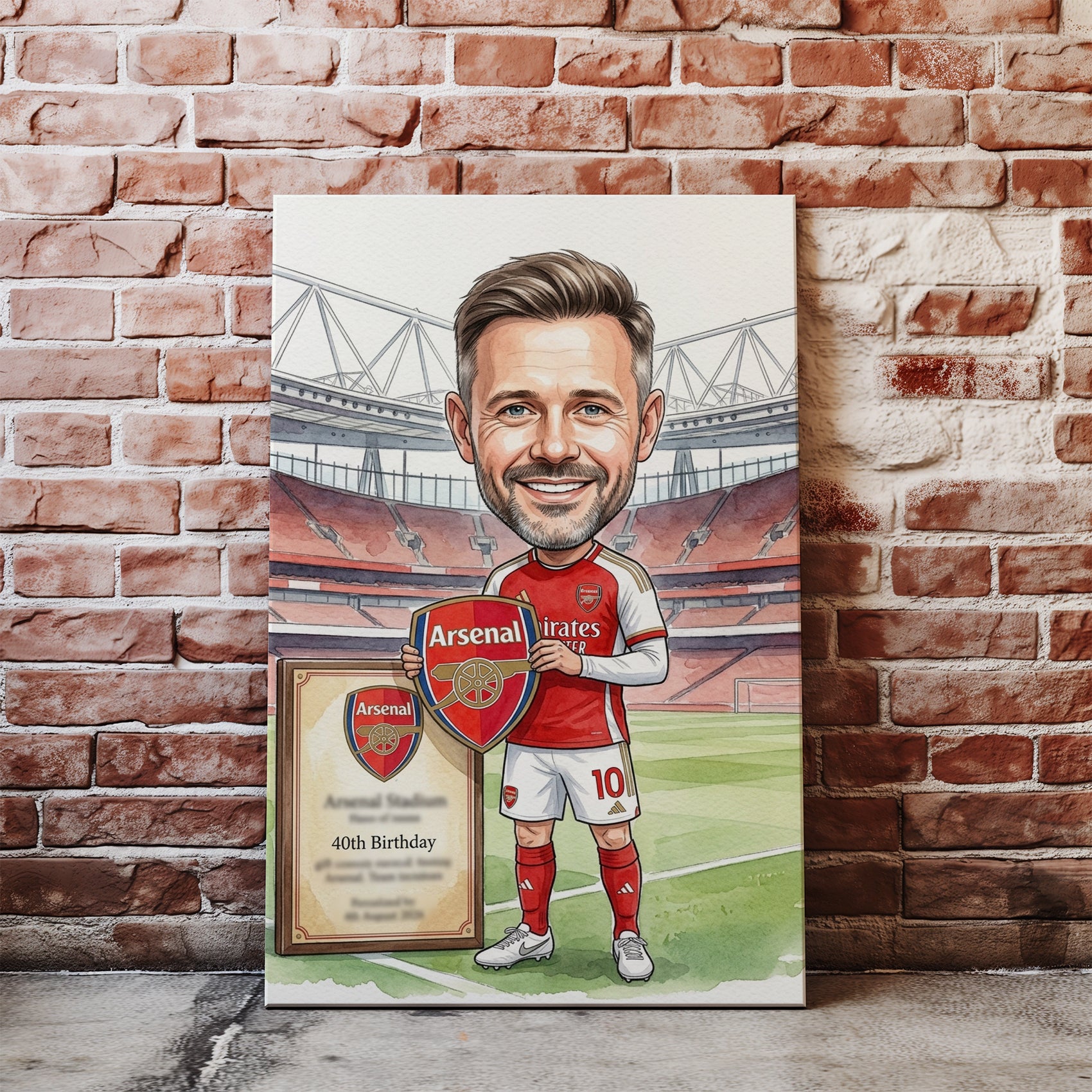 Karykatura Arsenal na 40 Urodziny - Personalizowany Prezent nacegle