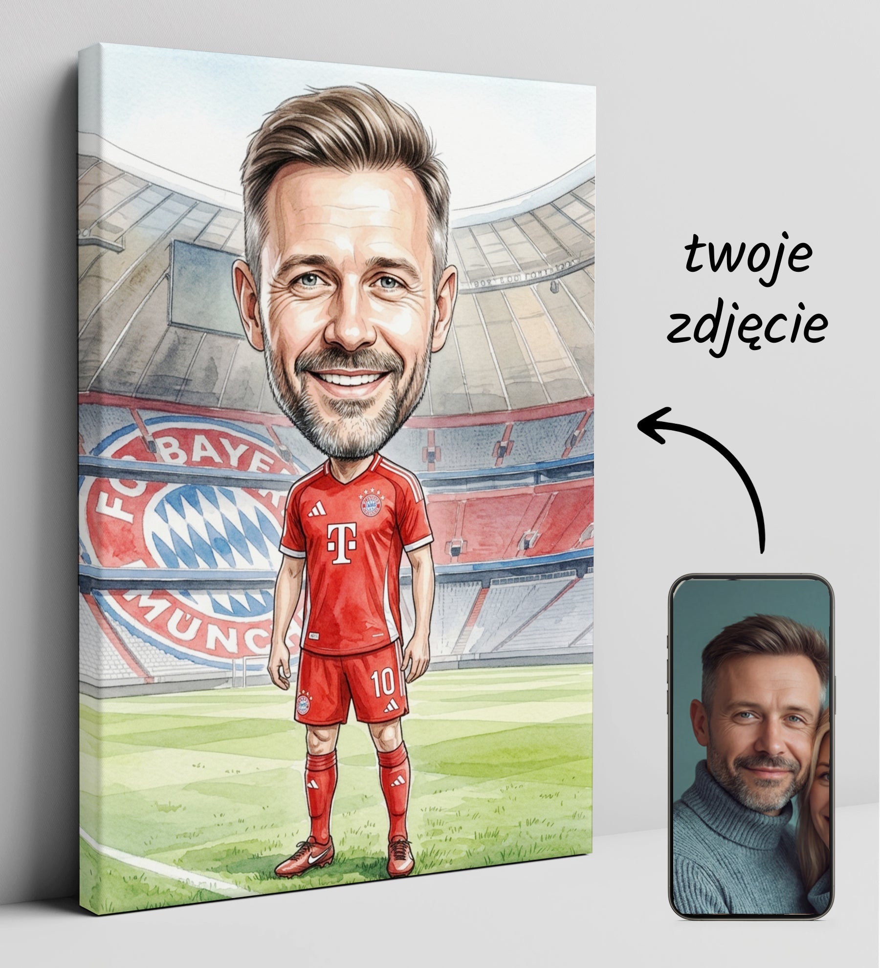 Karykatura Bayern Monachium na 40 Urodziny - Personalizowany Prezent glowne