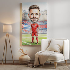 Karykatura Bayern Monachium na 40 Urodziny - Personalizowany Prezent mockup 2