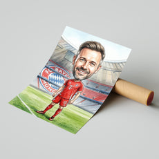 Karykatura Bayern Monachium na 40 Urodziny - Personalizowany Prezent mockup 4