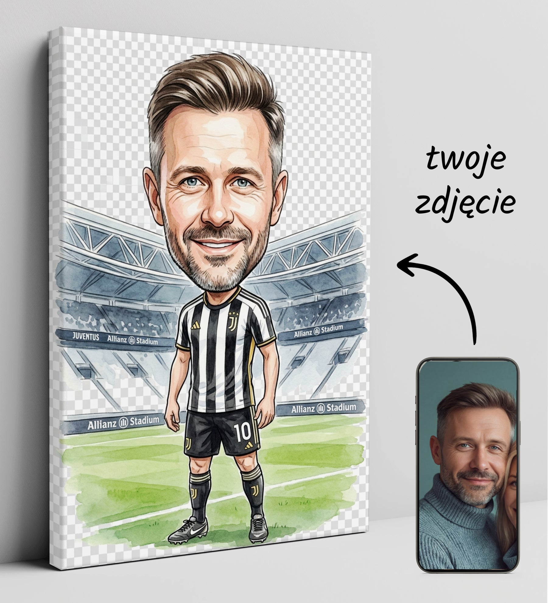Karykatura Juventus na 40 Urodziny - Personalizowany Prezent glowne