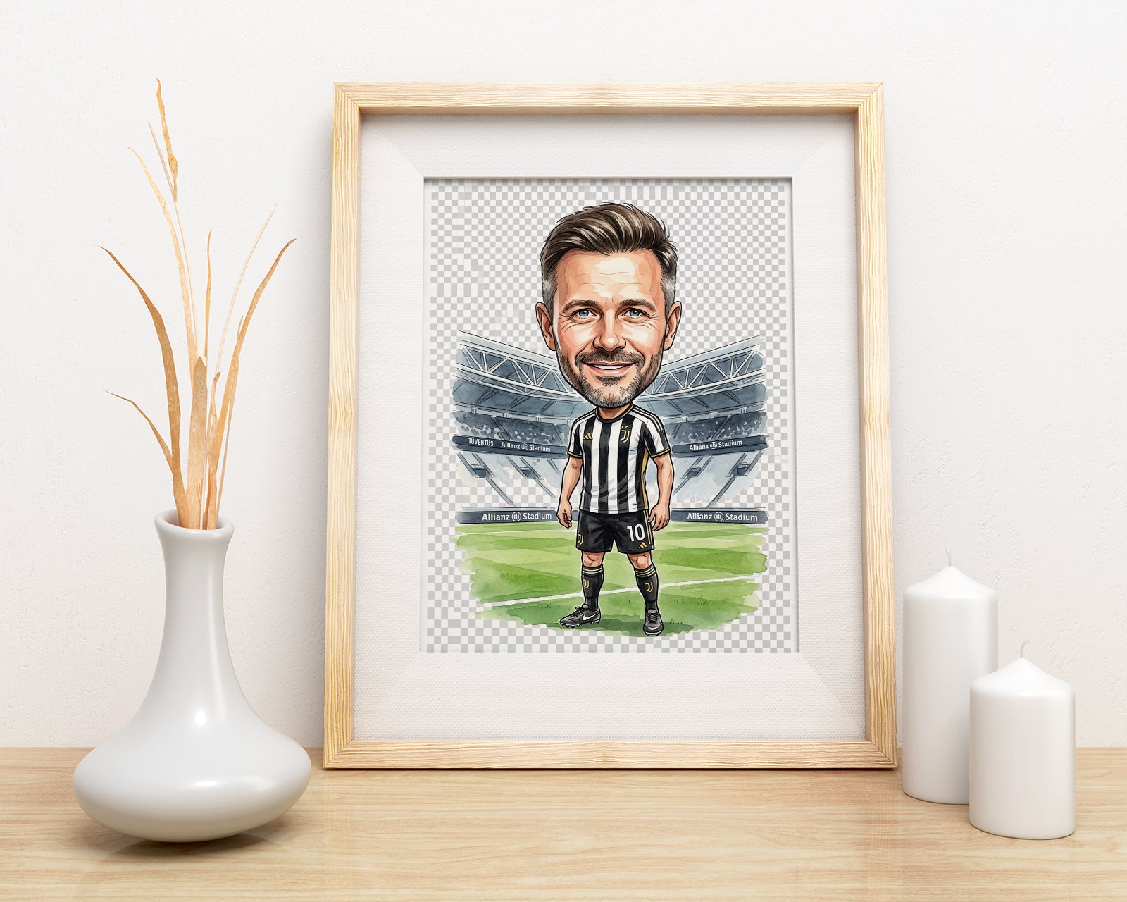 Karykatura Juventus na 40 Urodziny - Personalizowany Prezent mockup 3