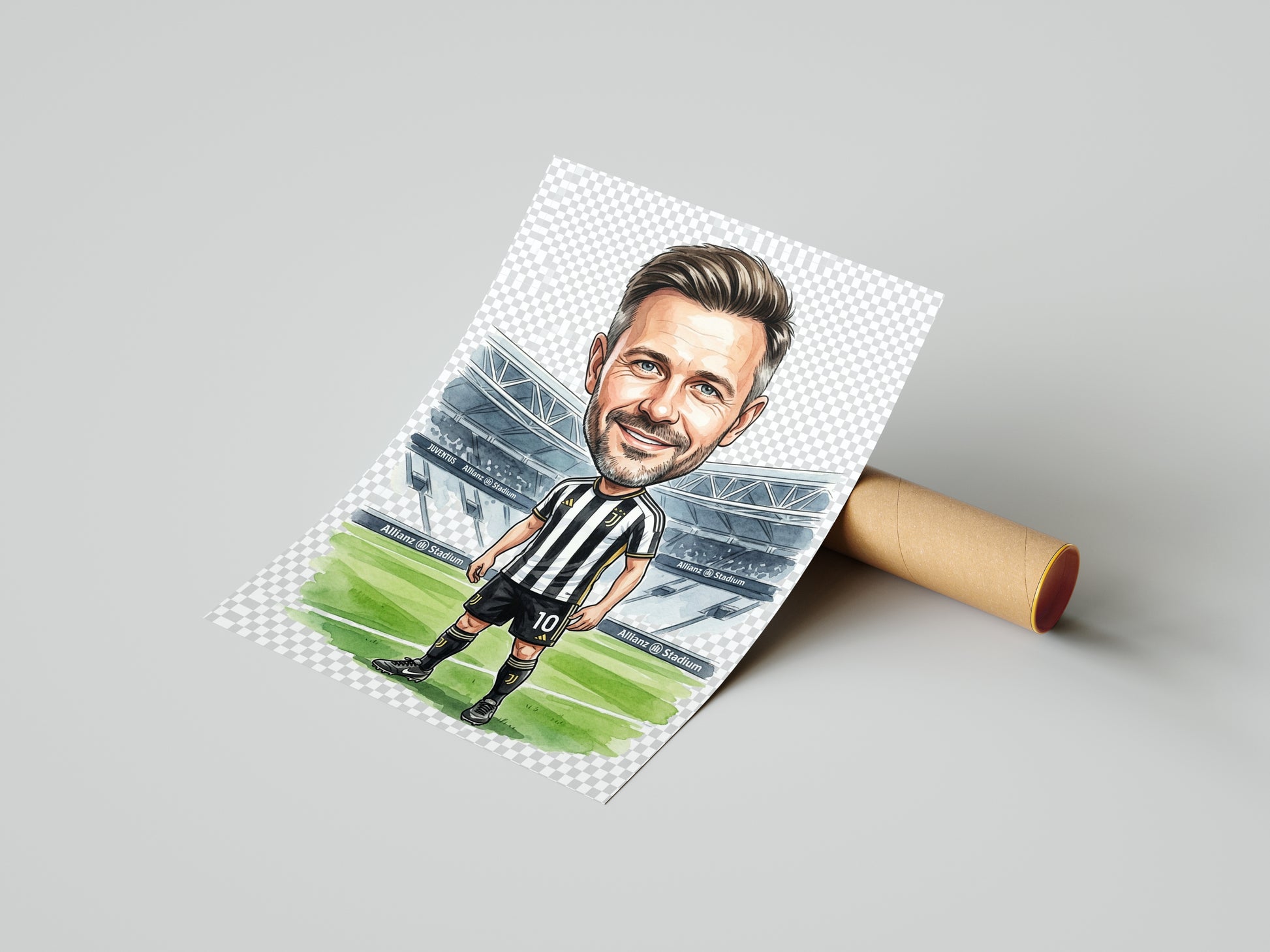 Karykatura Juventus na 40 Urodziny - Personalizowany Prezent mockup 4