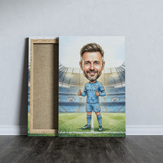 Karykatura Manchester City na 40 Urodziny - Personalizowany Prezent mockup 5