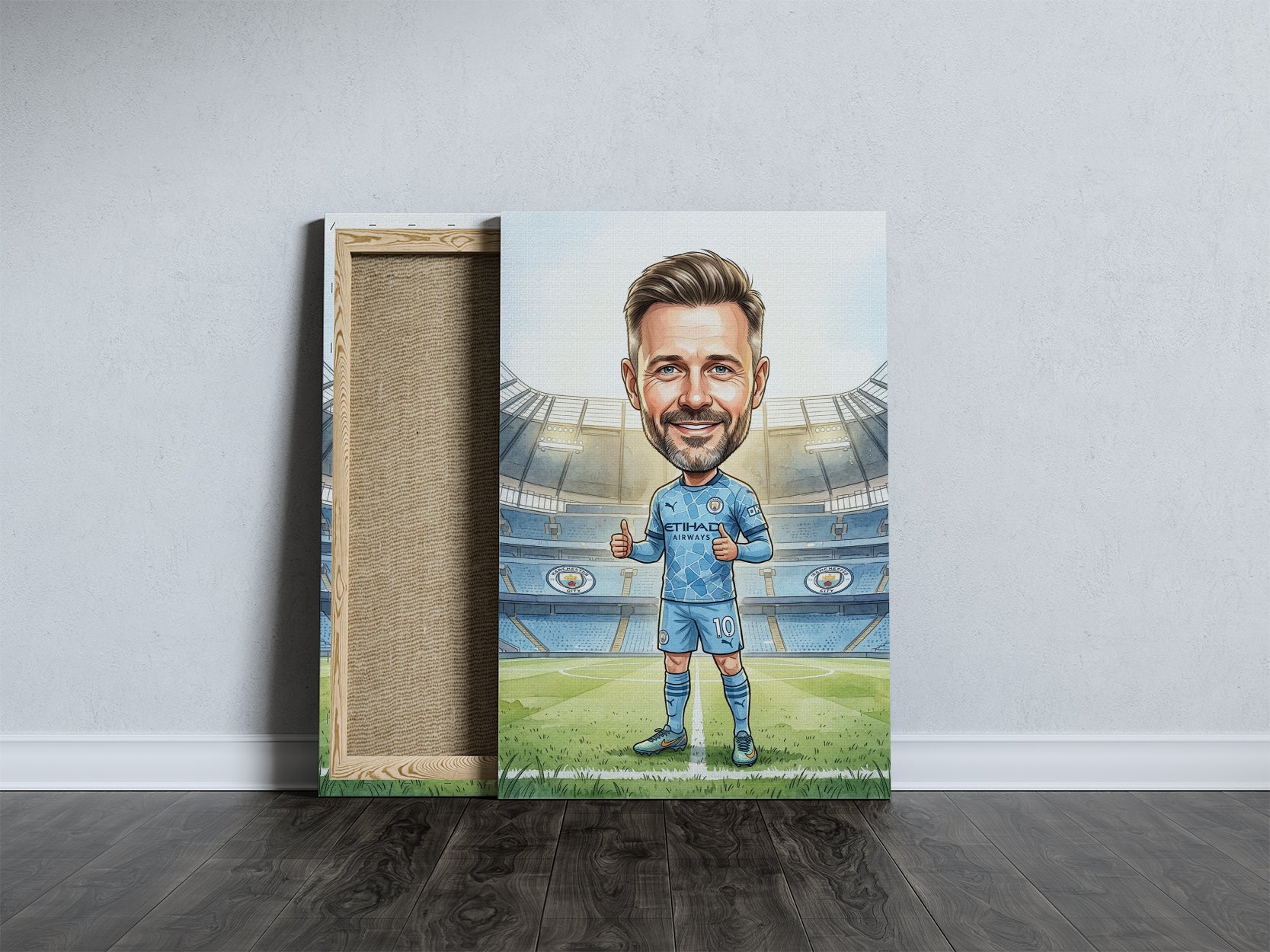 Karykatura Manchester City na 40 Urodziny - Personalizowany Prezent mockup 5