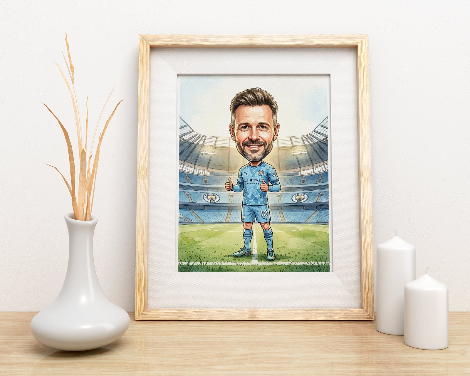 Karykatura Manchester City na 40 Urodziny - Personalizowany Prezent mockup 3