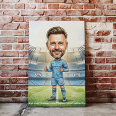 Karykatura Manchester City na 40 Urodziny - Personalizowany Prezent nacegle